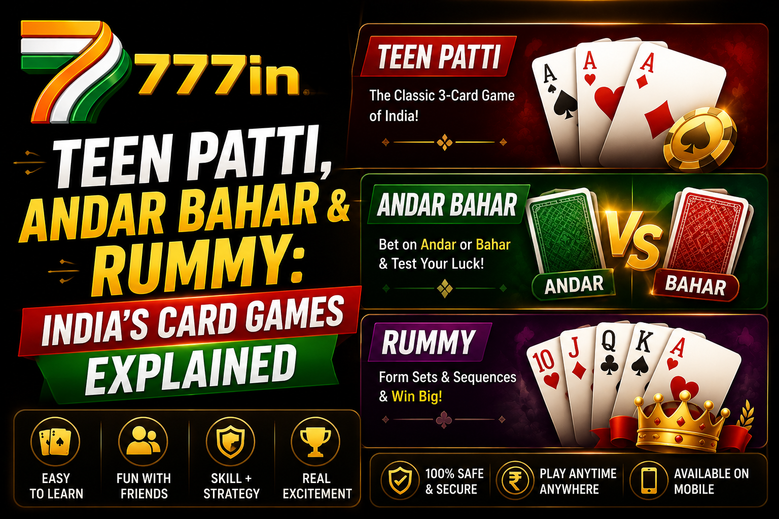 Teen Patti, Andar Bahar & Rummy: India's Card Games Explained